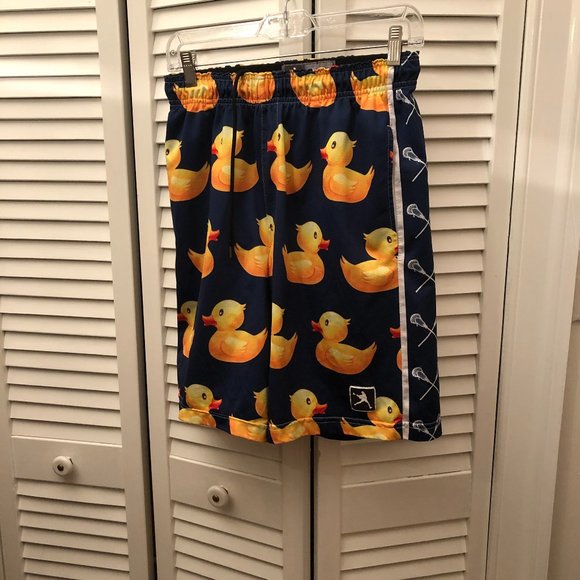 Lacrosse Unlimited Duckling blue and yellow Shorts - Picture 1 of 7